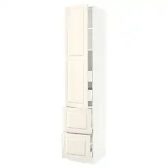 Ikea Sektion / maximera high cab w door/2 fronts/4 drawers, white/bodbyn off-white, 18x24x90 offer