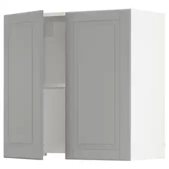 Ikea Sektion wall cab w built-in range hood, white/bodbyn gray, 30x15x30 offer