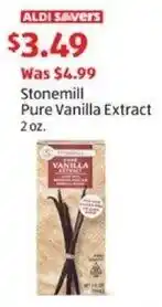Aldi Stonemill Pure Vanilla Extract 2 oz offer