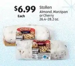 Aldi Stollen Almond, Marzipan or Cherry 26.4-28.2 oz. offer