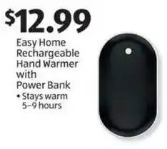 Aldi Easy Home Rechargeable Hand Warmer with Power Bank offer