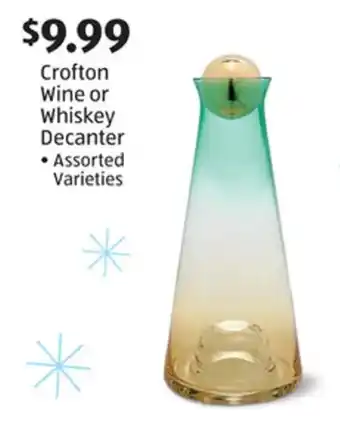 Aldi Crofton Wine or Whiskey Decanter offer