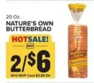 Food Lion NATURE'S OWN BUTTERBREAD offer