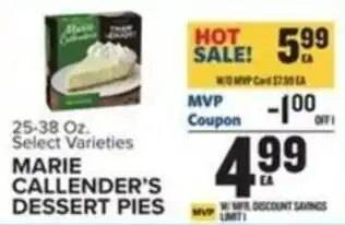 Food Lion MARIE CALLENDER'S DESSERT PIES offer
