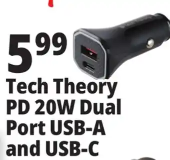Ocean State Job Lot Tech theory pd 20w dual port usb-a and usb-c offer