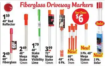 Ocean State Job Lot Fiberglass driveway markers offer