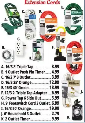 Ocean State Job Lot Extension cords offer