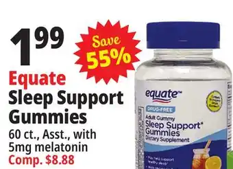 Ocean State Job Lot Equate sleep support gummies offer