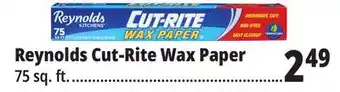 Ocean State Job Lot Reynolds cut-rite wax paper offer