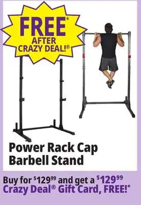 Ocean State Job Lot Papababe barbell power rack with 800 lb weight capacity offer