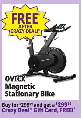 Ocean State Job Lot Ovicx magnetic stationary exercise bike with bluetooth offer