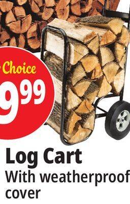 Ocean State Job Lot Heavy-duty firewood carrier with cover offer