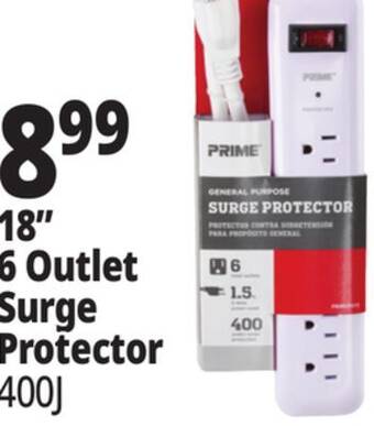 Ocean State Job Lot Prime 6-outlet general purpose surge protector offer