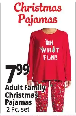 Ocean State Job Lot Adult family christmas pajamas offer