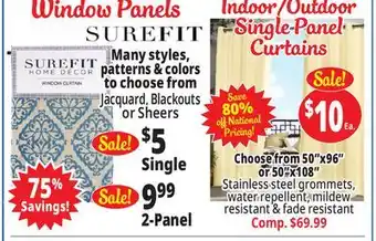 Ocean State Job Lot Curtains offer