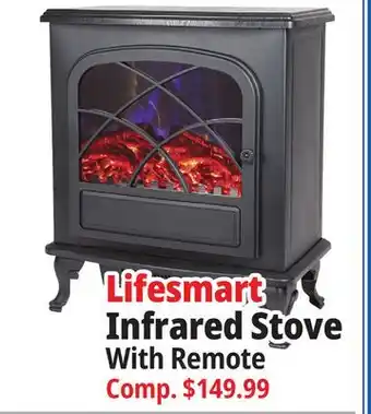 Ocean State Job Lot Lifesmart infrared electric fireplace stove heater with remote offer