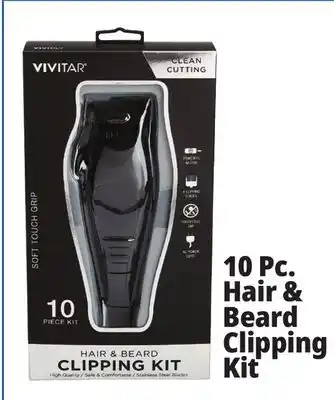 Ocean State Job Lot Vivitar hair & beard clipping kit, 10-piece offer