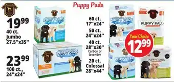 Ocean State Job Lot Puppy pads offer