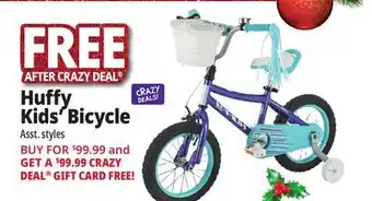 Ocean State Job Lot Huffy kids' bikes offer