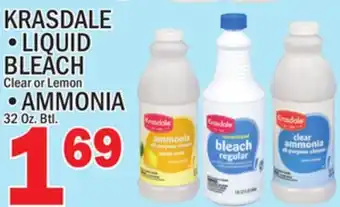 C Town Krasdale liquid bleach, ammonia offer