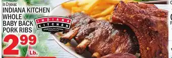 C Town Indiana kitchen whole baby back pork ribs offer