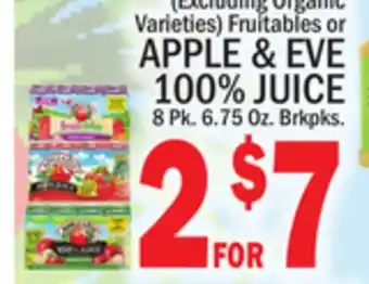 C Town Apple & eve 100% juice offer