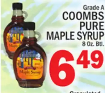 C Town Coombs pure maple syrup offer