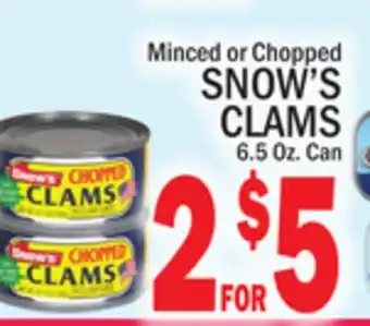 C Town Snow's clams offer