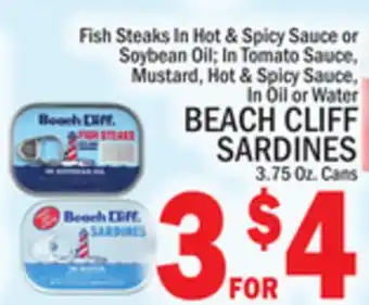 C Town Beach cliff sardines offer