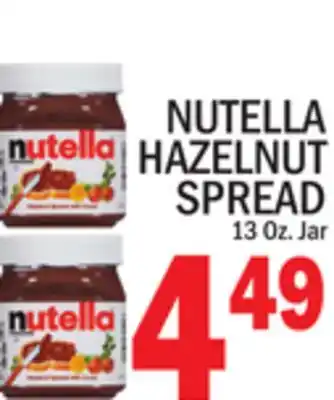 C Town Nutella hazelnut spread offer