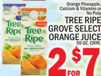 C Town Tree ripe grove select orange juice offer