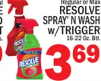 C Town Resolve spray'n wash w/trigger offer