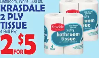Bravo Supermarkets Krasdale 2 ply tissue offer