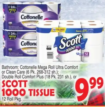 Bravo Supermarkets Scott 1000 tissue 12 roll pkg offer