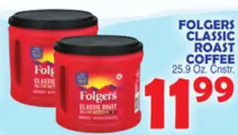 Bravo Supermarkets Folgers classic roast coffee offer