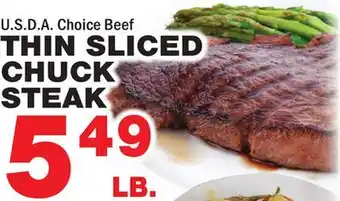 Bravo Supermarkets Thin sliced chuck steak offer