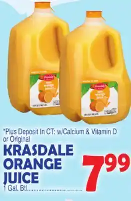 Bravo Supermarkets Krasdale orange juice offer