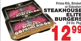 Bravo Supermarkets Steakhouse elite burgers offer