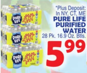 Bravo Supermarkets Pure life purified water offer
