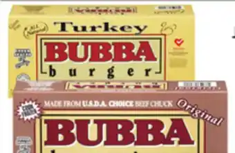 Bravo Supermarkets Bubba burger burgers offer