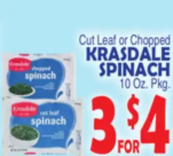 Bravo Supermarkets Krasdale spinach offer