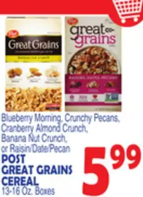 Bravo Supermarkets Post great grains cereal offer