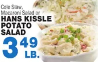 Bravo Supermarkets Hans kissle potato salad offer