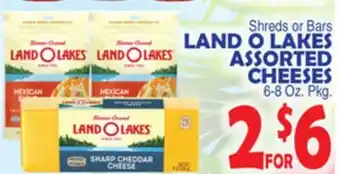 Bravo Supermarkets Land o lakes assorted cheeses offer