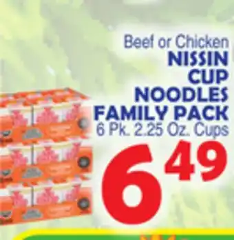 Bravo Supermarkets Nissin cup noodles family pack offer