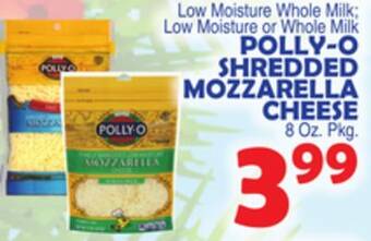 Bravo Supermarkets Polly-o shredded mozzarella cheese offer