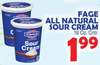 Bravo Supermarkets Fage all natural sour cream offer