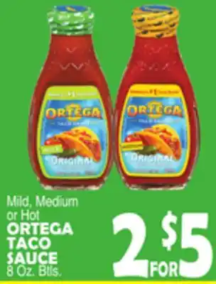 Bravo Supermarkets Ortega taco sauce offer