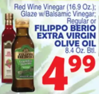 Bravo Supermarkets Filippo berio extra virgin olive oil 8.4 oz. btl offer