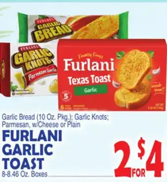 Bravo Supermarkets Furlani garlic toast 8-8.46 oz. boxes offer